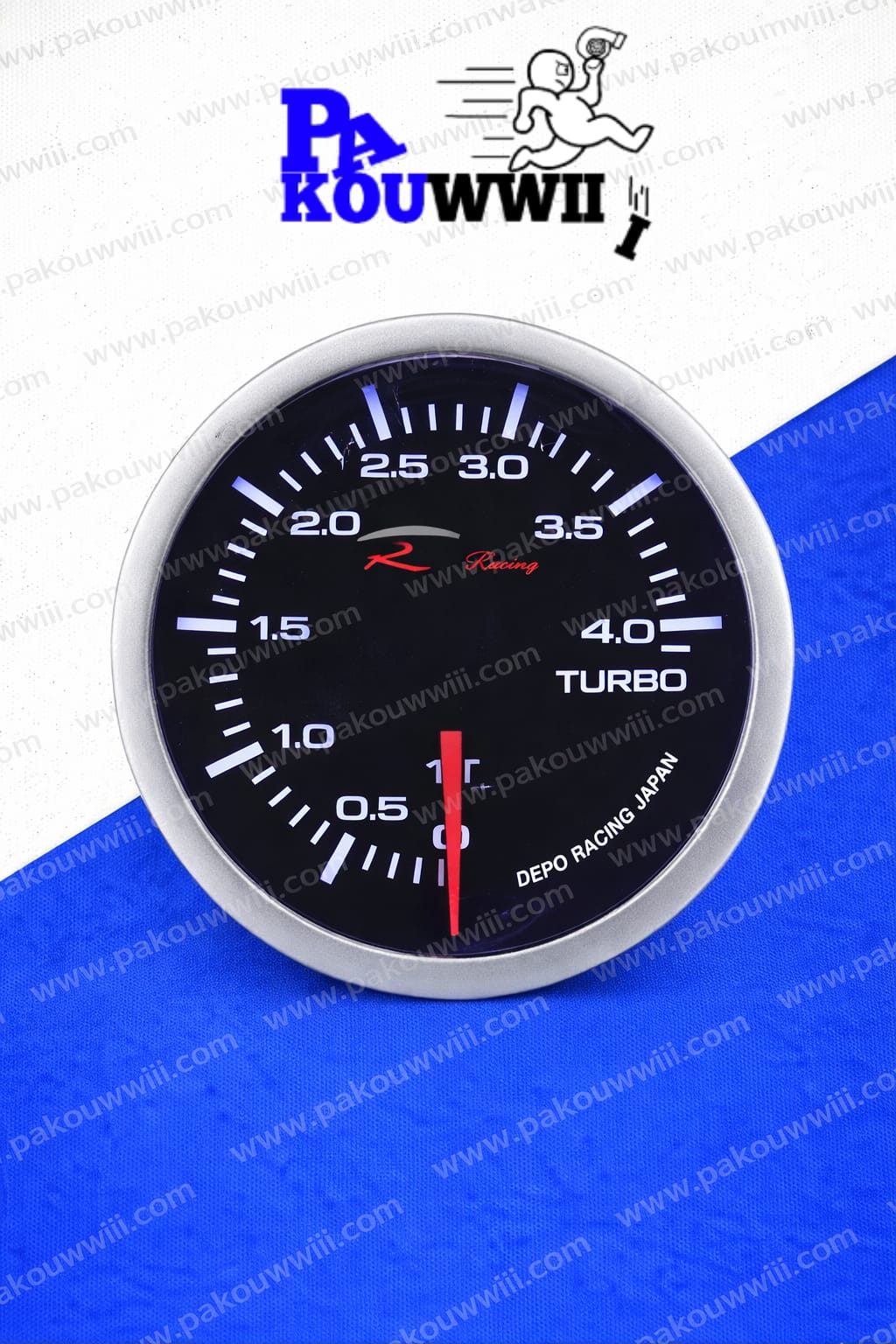 Manomètre pression turbo fond noir 4bars 